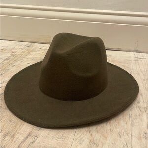 Men's Olive Green Fedora Hat